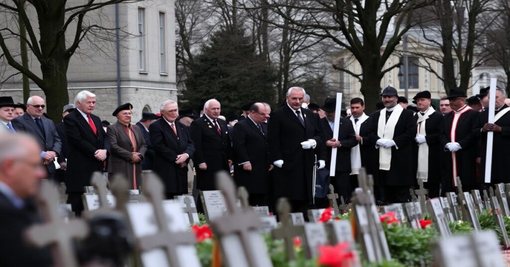 Scena pogrzebowa w Warszawie upamiętniająca powstanie w getcie bez katolickich symboli religijnych