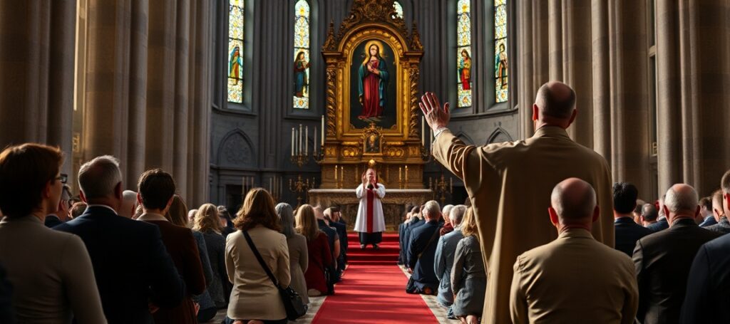 Sobór Jasnogórski z honorowymi dawcami krwi w modlitwie przed Czarą Madonną
