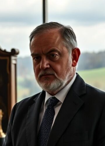 Ignacy Niemczycki i Peter Magyar - Geopolityka bez Chrystusa Wizerunek Ignacego Niemczyckiego z portalu Opoka w tradycyjnym polskim krajobrazie z elementami katolickimi