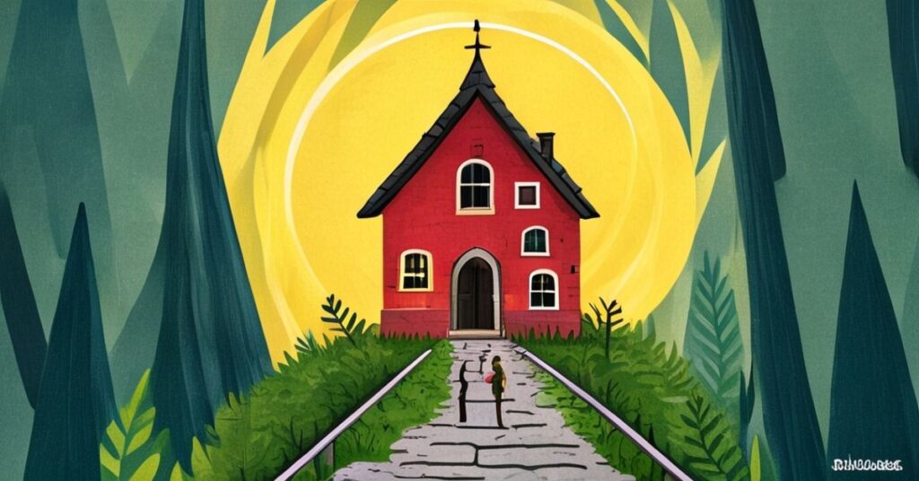 Zdjęcie przedstawia Munika Staszczyka w Jasnej Górze, stojącego przed klasztorem Paulinów. Tło tworzą elementy drogi krzyżowej i baćcy na tyle klasztoru.