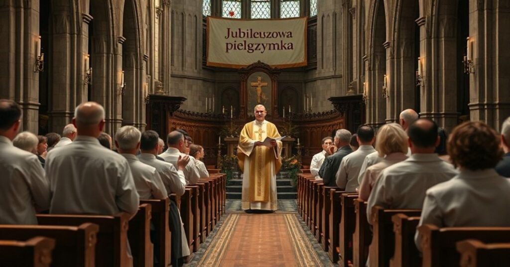 Scena z fałszywego mszału w Archikatedrze Lubelskiej z udziałem Artura Wańskiego i Stanisława Budzika