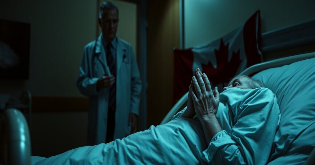 Eutanazja jako zbrodnia - symboliczne zdjęcie przedstawiające tragedię przymusowej eutanazji w Kanadzie