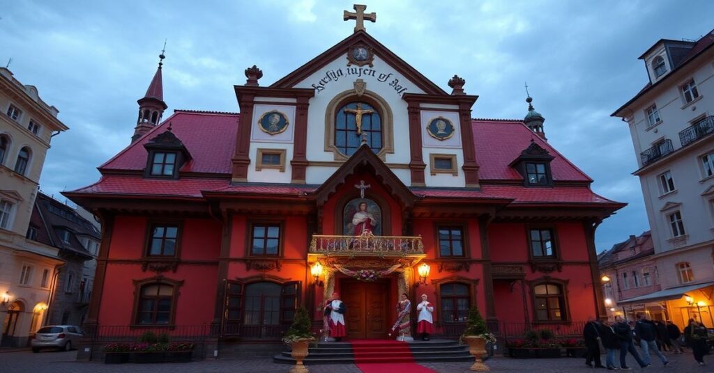 Tradycyjny katolicki kapłan modli się przed murami dzielącymi Nikozję w 2026 roku