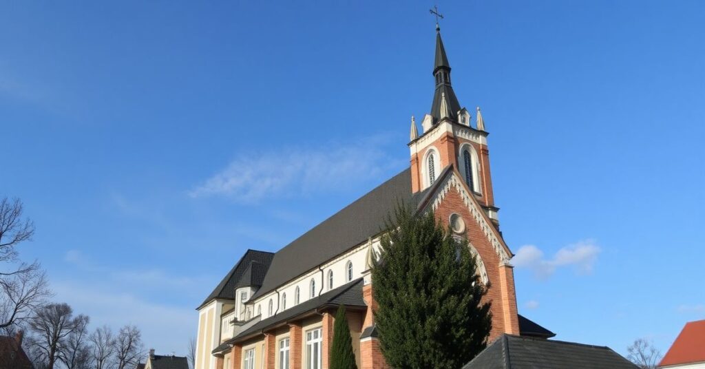 Kardynał Konrad Krajewski w tradycyjnym stroju biskupim podczas ingresu do Archikatedry św. Stanisława Kostki w Łodzi.