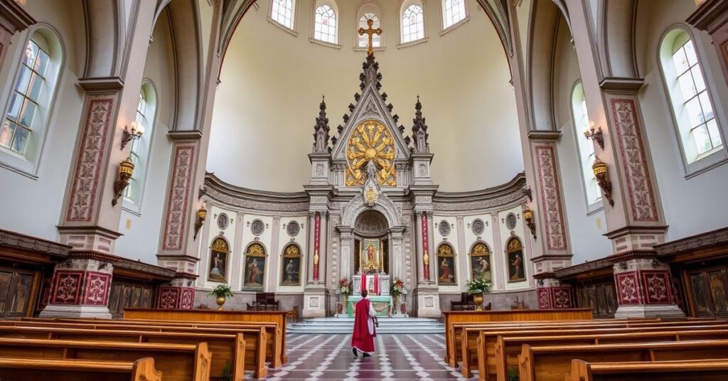 Kard. Konrad Krajewski podczas homilii w Wielką Środę w łódzkiej bazylice archikatedralnej