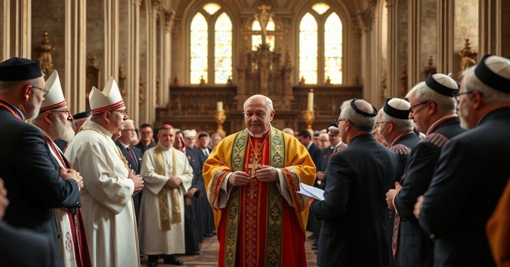 Krakowski kardynał Grzegorz Rys podczas obchodów Dnia Judaizmu w Krakowie.