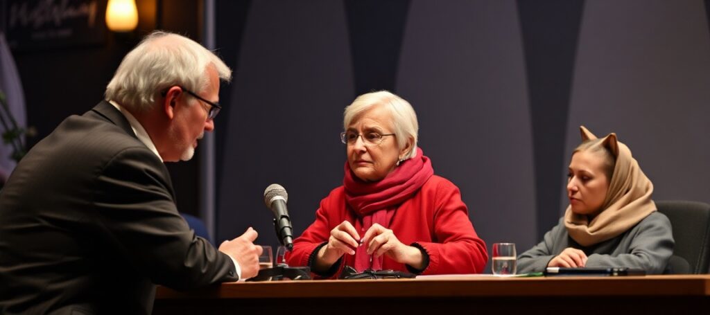 Kardynał Grzegorz Ryś podczas wystąpienia na Polach Dialogu w Krakowie
