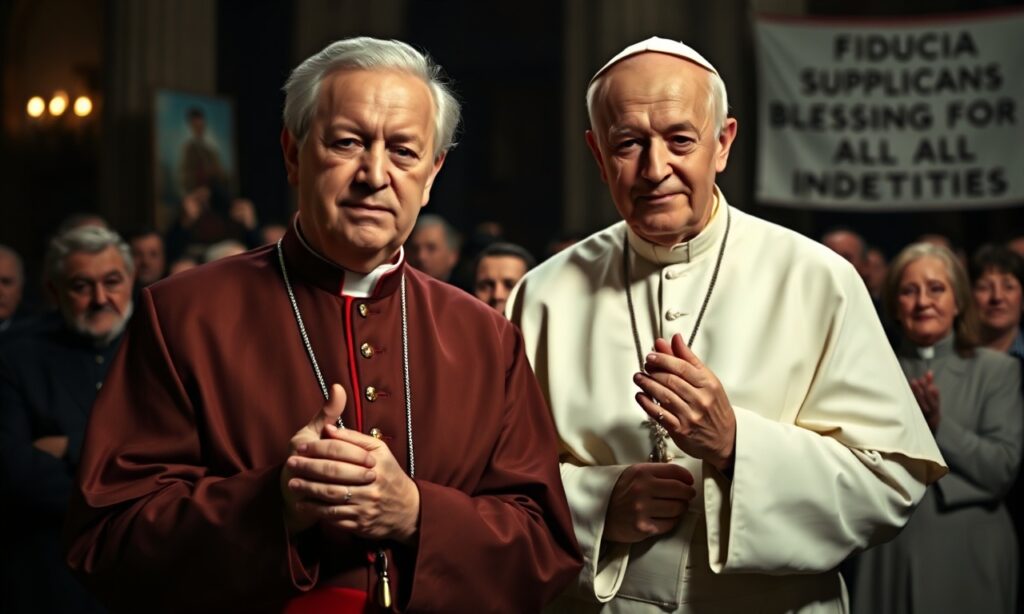 Kardynał Marx i Leon XIV w Watykanie w 2026 roku - symboliczny obraz apostazji