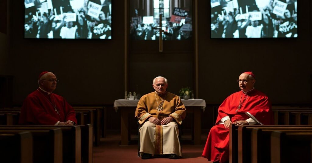 Trzej rzekomi kardynałowie Nowej Secty lubiący modernistyczny humanitaryzm w przedewszystkim