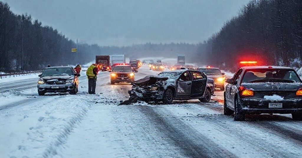 Katastrofa drogowa na S8 pod Rawą Mazowiecką - wypadki auta na oblodzonej drodze jako symbol duchowego upadku społeczeństwa odrzucającego Chrystusa Króla.