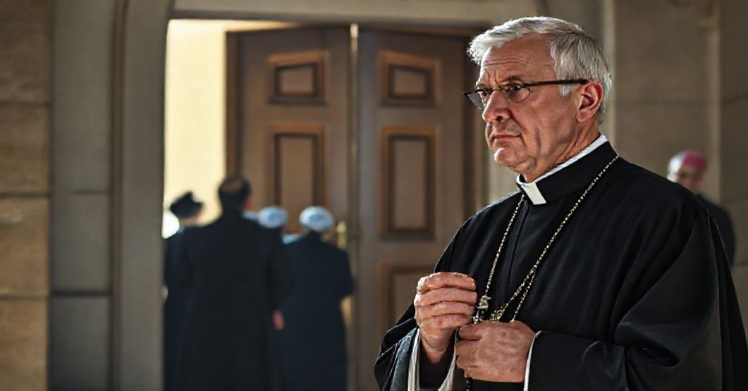 Książę w tradycyjnym ornatcie modli się przed synagogą w Manchesterze, apelując o nawrócenie Żydów