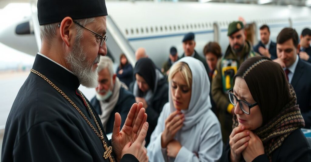 Polegają na Bożym opiekunie: Katolicy podczas ewakuacji z Bliskiego Wschodu modlą się przed odlotem