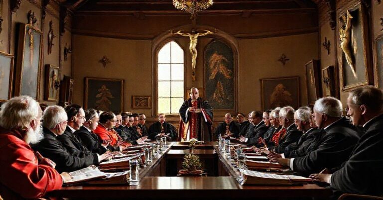 Konferencja katolicka na temat etycznej sztucznej inteligencji z udziałem uzurpatora Leona XIV i teologów.