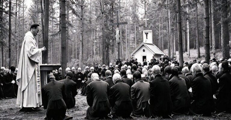 Tradycyjna msza katolicka w Barbarce 1939, upamiętniająca męczeństwo ofiar całkowicie pominięte przez laicką narrację.
