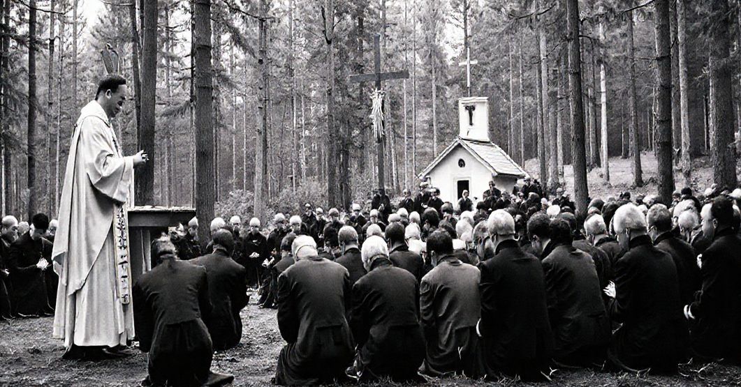 Tradycyjna msza katolicka w Barbarce 1939, upamiętniająca męczeństwo ofiar całkowicie pominięte przez laicką narrację.