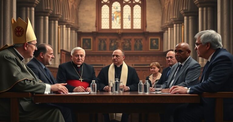 Kardynał Burke i biskup Schneider w tradycyjnych ornatach protestują przeciwko eutanazji na konferencji Partii Konserwatywnej.