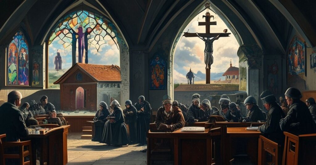 Ceremonia katolicka w kaplicy na Grenlandii z widokiem na konflikt geopolityczny USA z Danią.