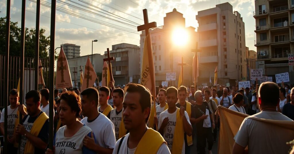 Procesja katolicka w Caracas z modlitwą Ranza Św. za nawrócenie Wenezueli i uwolnienie więźniów politycznych.