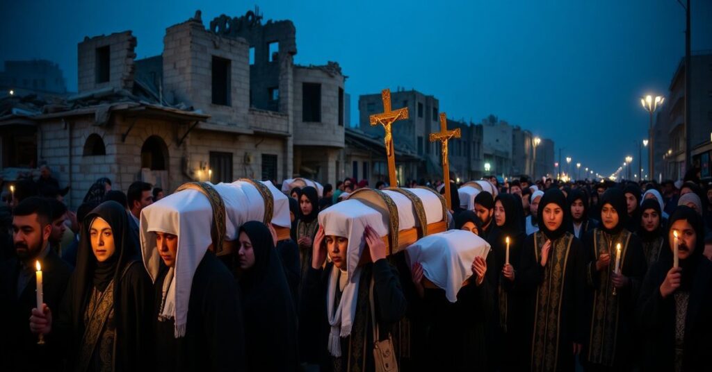 Pogrzebowe uroczystości katolickie w Iranie po ataku na szkołę dla dziewcząt