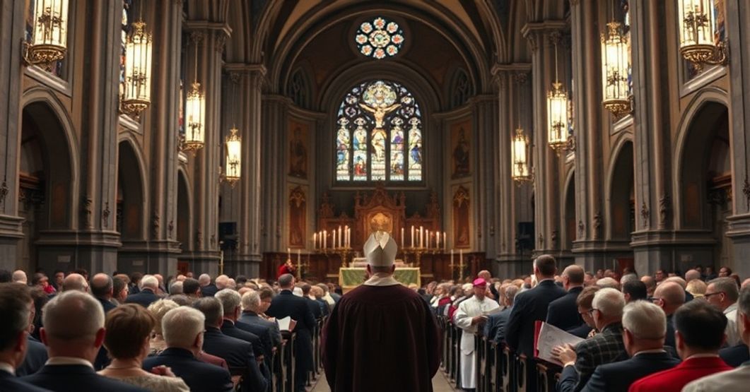 Katolicka katedra z tradycyjnym uroczystym rytu sakry biskupa w perspectywie sedewakantystów.