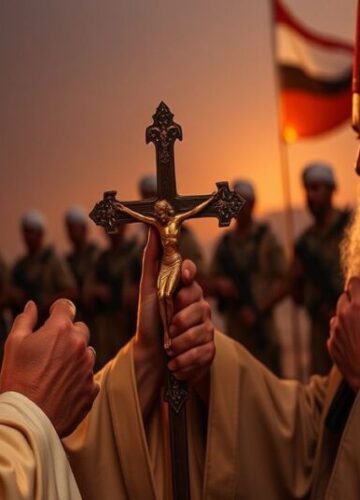 Duchowny modli się o pokój w Zatoce Perskiej Katolicki duchowny modli się za pokój w rejonie Bahrajnu i Zjednoczonych Emiratów Arabskich