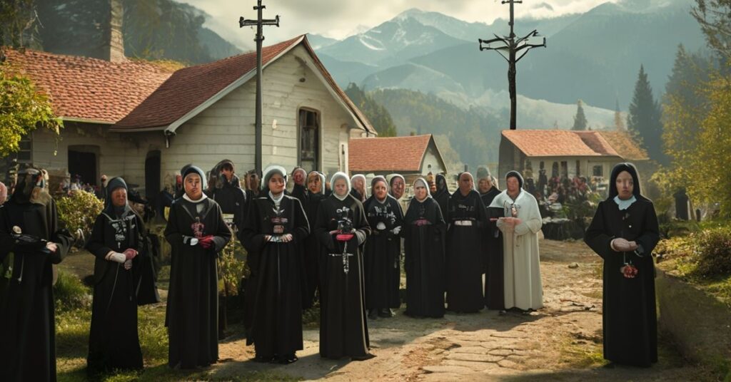 Pogrzebowa procesja katolicka w Crans-Montana po katastrofie w barze