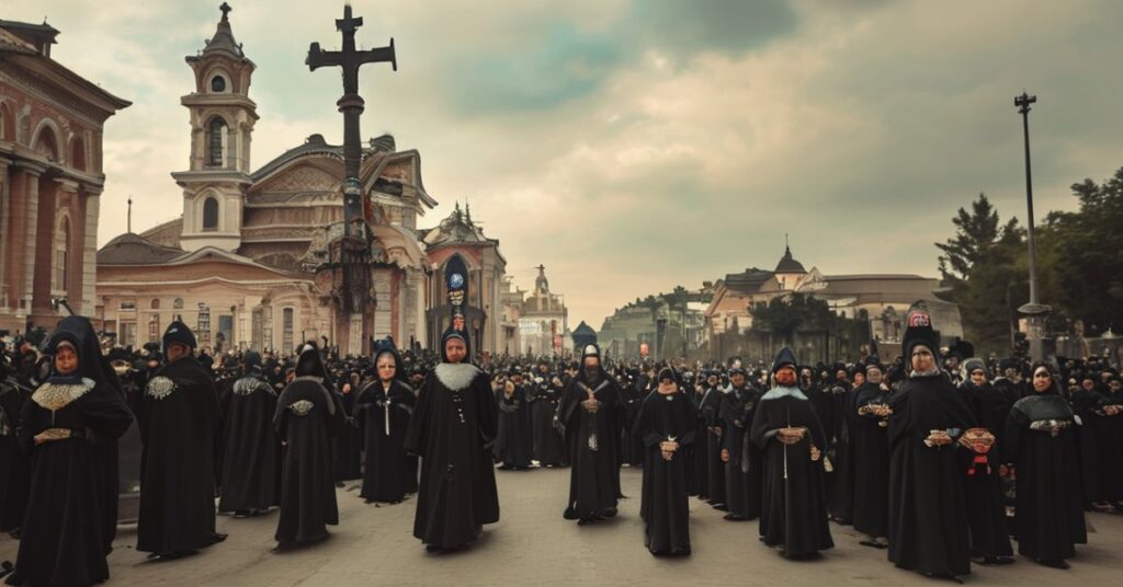 Procesja katolicka przeciwko legalizacji nierządów w Bukareszcie