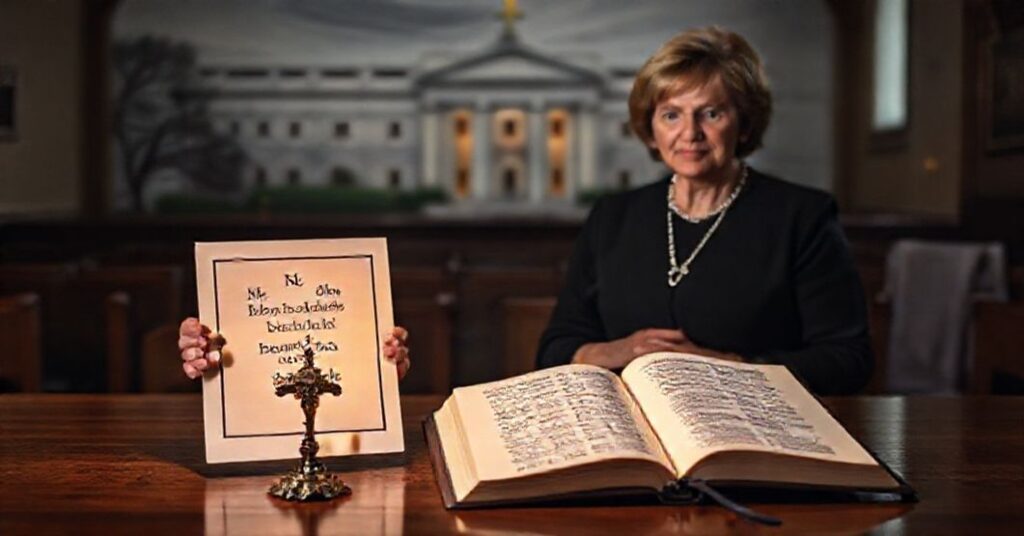 Scena katolicka przedstawiająca moralny konflikt wokół finansowania aborcji przez Obamacare, z Marjorie Dannenfelser z SBA Pro-Life America.