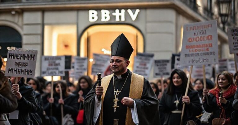 Procesja katolicka w Paryżu protestująca przeciwko kolaboracji z chińskim reżimem i firmą Shein