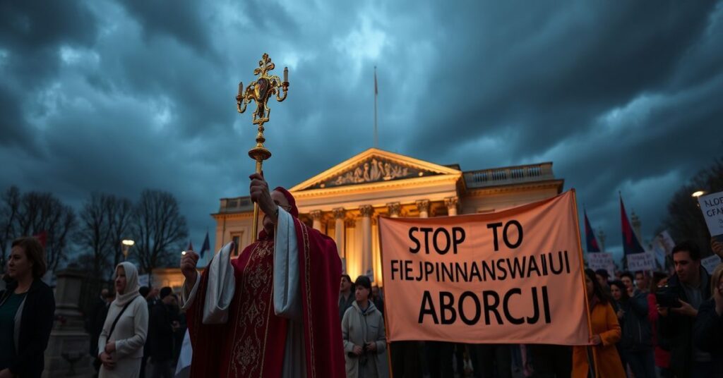 Procesja katolicka przeciwko finansowaniu aborcji z budżetu UE