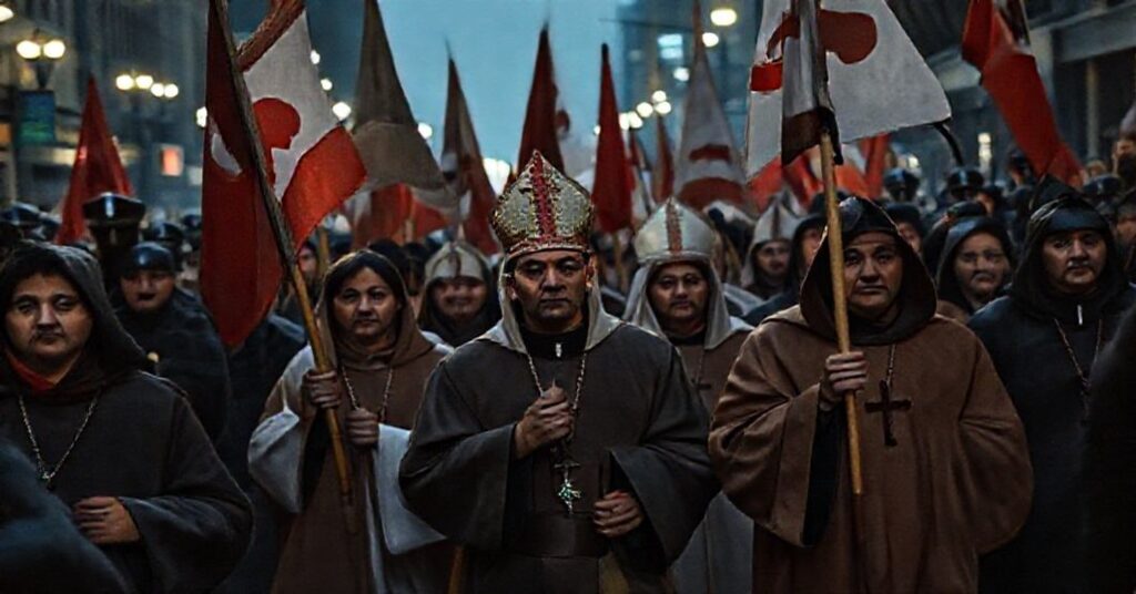 Pielgrzymka katolicka w Kanadzie protestująca przeciwko tyranii rządowej