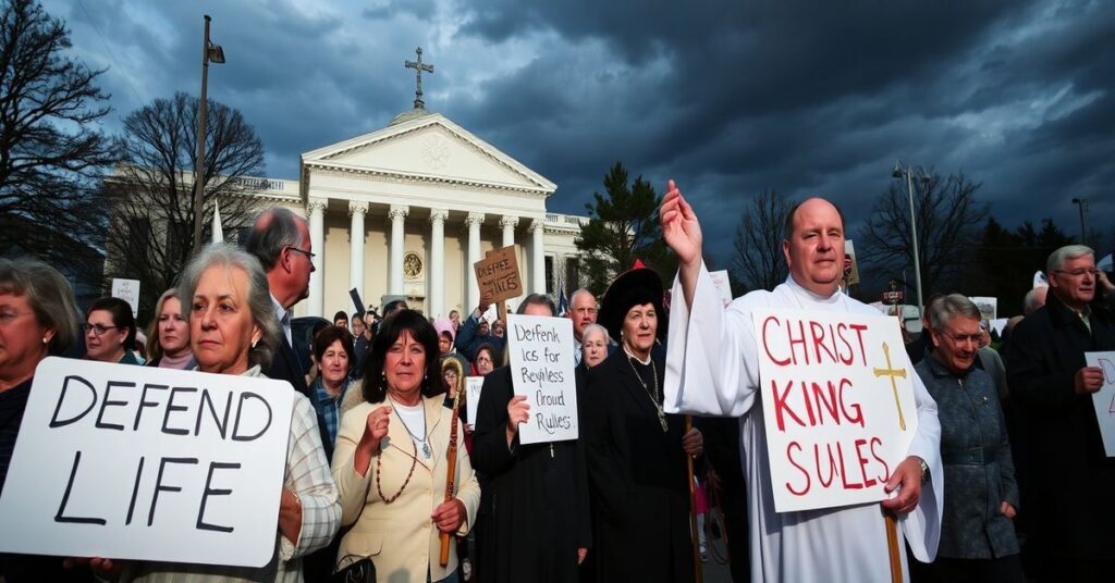 Protesty katolickie w Wirginii w 2026 roku przeciwko legalizacji aborcji i małożeństw homoseksualnych