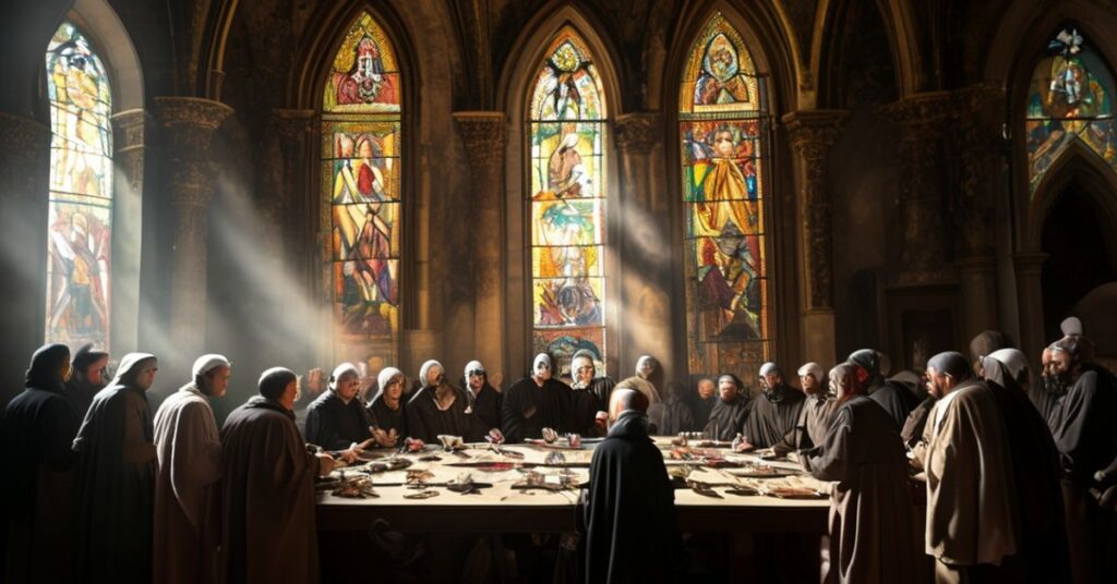 Zdjęcie przedstawiające kontrowersyjne podpisanie ekumenicznego paktu w katedrze w Bari przez kardynała Matteo Zuppiego, metropolitę Polikarpa i pastora Daniele Garrone.