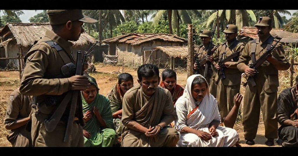 Grupa katolików syromalabarskich modląca się przed wioską w stanie Chhattisgarh w Indiach, gdzie są odrzucani przez hinduistycznych nacjonalistów.