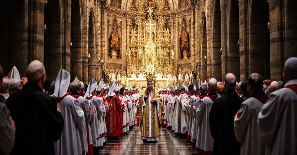 Katowicka katedra podczas uzurpowanego ingresu pseudo-biskupa Andrzeja Przybylskiego, 4 października 2025