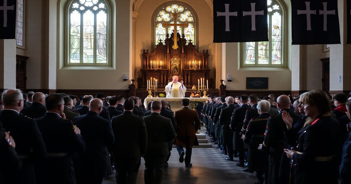 Uroczystości w bazylice garnizonowej św. Elżbiety we Wrocławiu ku czci ofiar zbrodni katyńskiej