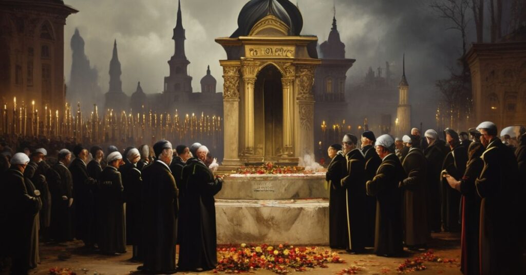 Tłum gathered at the Kielce basilica to commemorate the communist arrest of the so-called 'bishop' Czesław Kaczmarek, highlighting the false narrative of martyrdom and theological error.