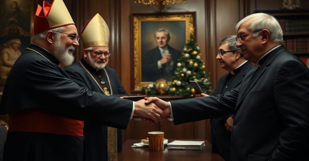 Kielecka pseudohierarchia władzą świecką podczas świątecznego spotkania w urzędzie marszałkowskim.