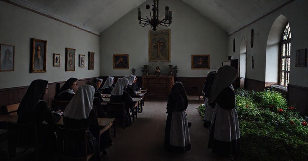 Zdradzone powołanie: klasztor jako schronisko dla uchodźców Scena w klasztorze Siostry Najdroższej Krwi w Aarle-Rixtel gdzie misja zbawienia dusz zastąpiona została przez humanitarne przedsięwzięcie dla uchodźców z Ukrainy.