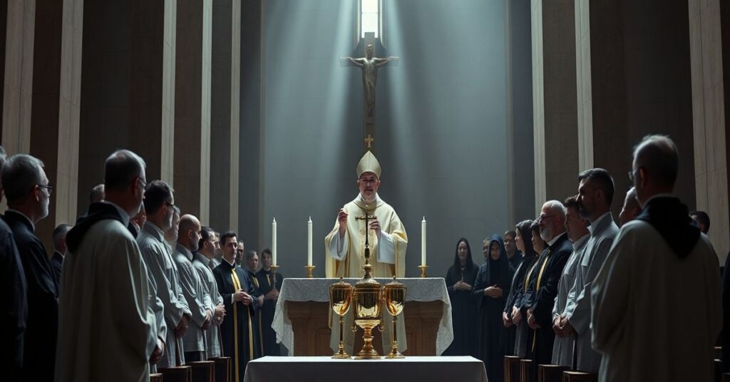 Kompromitacja liturgiczna w Pelplinie: Fałszywy biskup Ryszard Kasyna udziela nieprawowitych posług lektoratu i akolitatu seminarianom w modernistycznej katedrze.