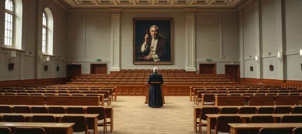 Wydarzenie konferencyjne w uniwersytecie katolickim bez odniesienia do Boga i prawdziwego Kościoła.