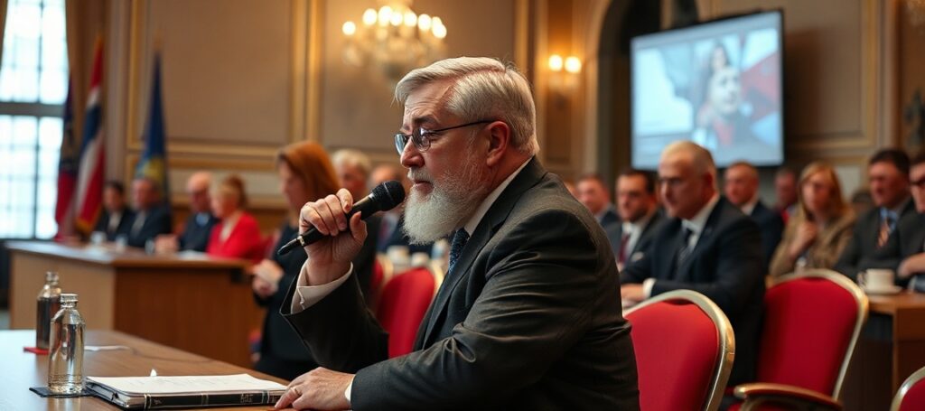 Delegaci ONZ podczas konferencji o rozbrojeniu nuklearne bez odniesienia do Chrystusa Króla
