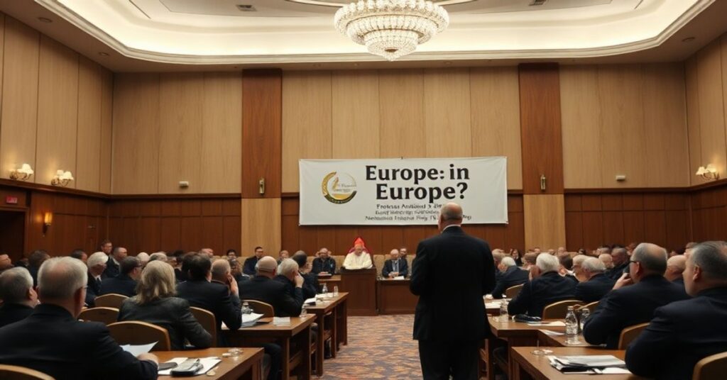 Spotkanie 'kardynała' Grzegorza Rysia z Zarządem Fundacji im. Biskupa Tadeusza Pieronka podczas dyskusji o XXVI konferencji "Ile Europ w Europie?"