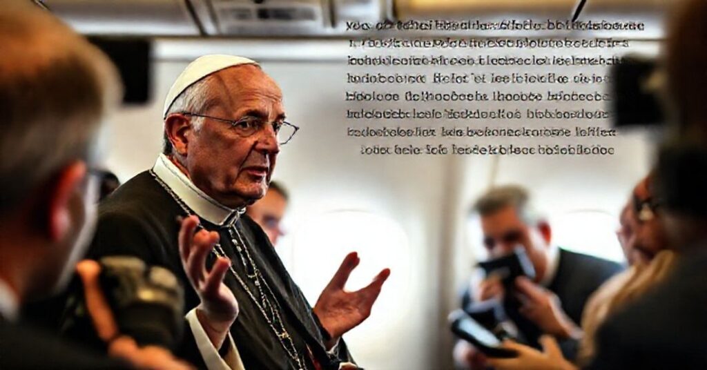 Leon XIV podczas konferencji prasowej w samolocie z Libanu do Rzymu promujący apostazję pod pozorem fałszywego ekumenizmu