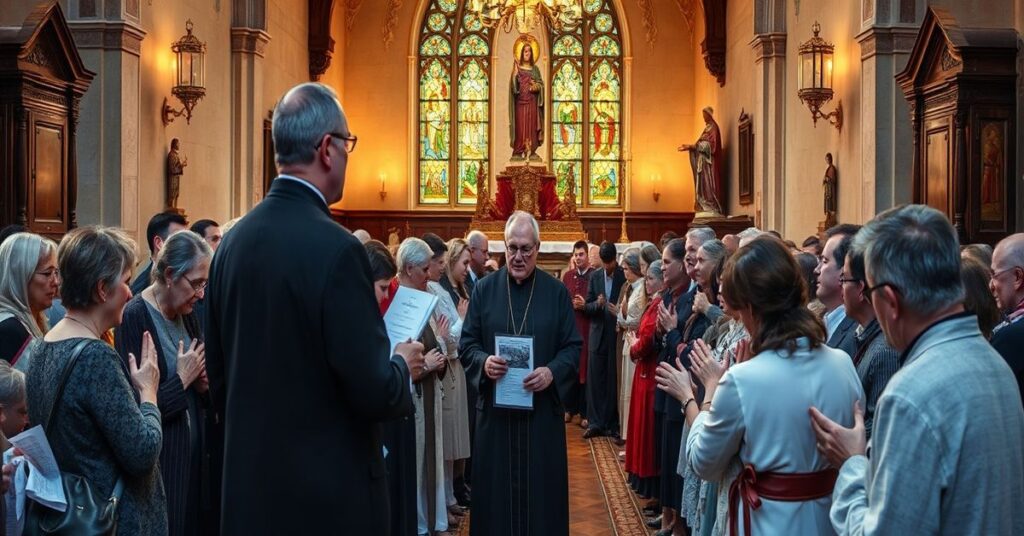 Realistyczne przedstawienie konfliktu między tradycyjnymi katolikami a modernistycznym duchowieństwem w Zamościu