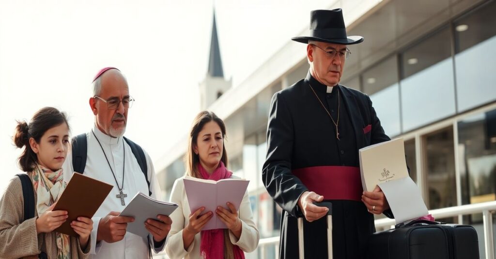 Rodzina katolicka na granicy z Ukrainą, poddana kontrolie celnej przez funkcjonariuszy KAS