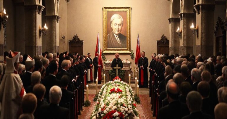 Uroczystość ku czci Jerzego Popiełuszki z udziałem prezydenta Karola Nawrockiego w kościele św. Stanisława Kostki w Warszawie.