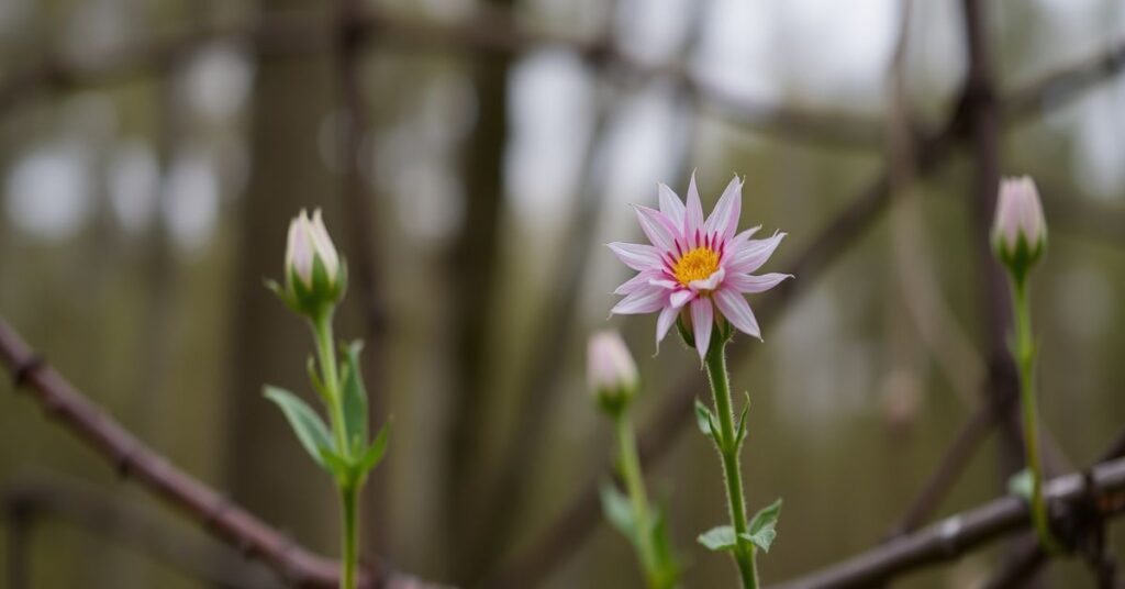 Stary kościół katolicki z klerykiem modlącym się przed krzyżem, otoczony relikwiarzami i księgami.