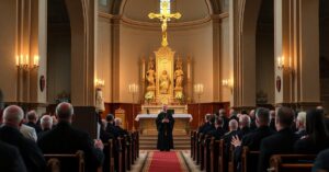 Ceremonia święceń jezuitów w Krakowie z udziałem abp. Przybylskiego - tradycyjna msza katolicka z krytyką nowego rytału