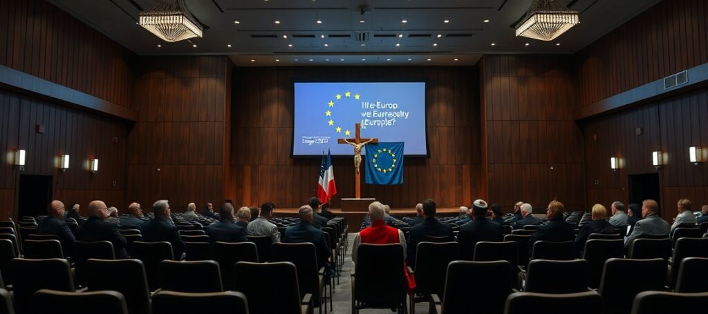 Konferencja ekumeniczna w Krakowie 2026 - symbol zdrady Chrystusa Króla przez struktury posoborowe i UE